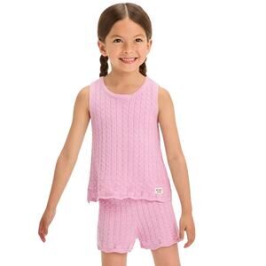 Grayson Mini Toddler Girls' Crochet Tank and Pull-On Shorts Set 18 months Pink